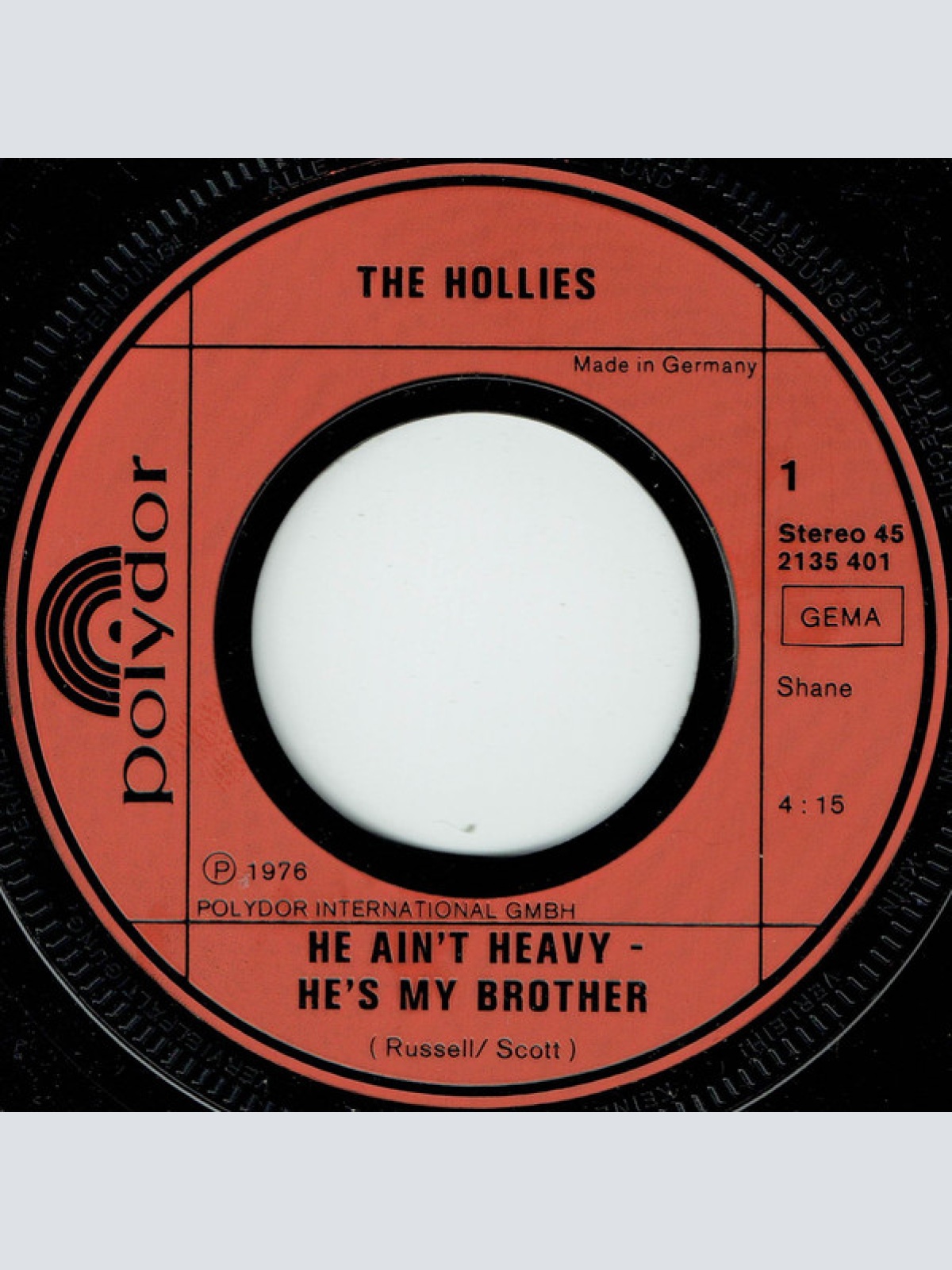 Vinyl / The Hollies - He Ain't Heavy, He's My Brother / Jennifer Eccles