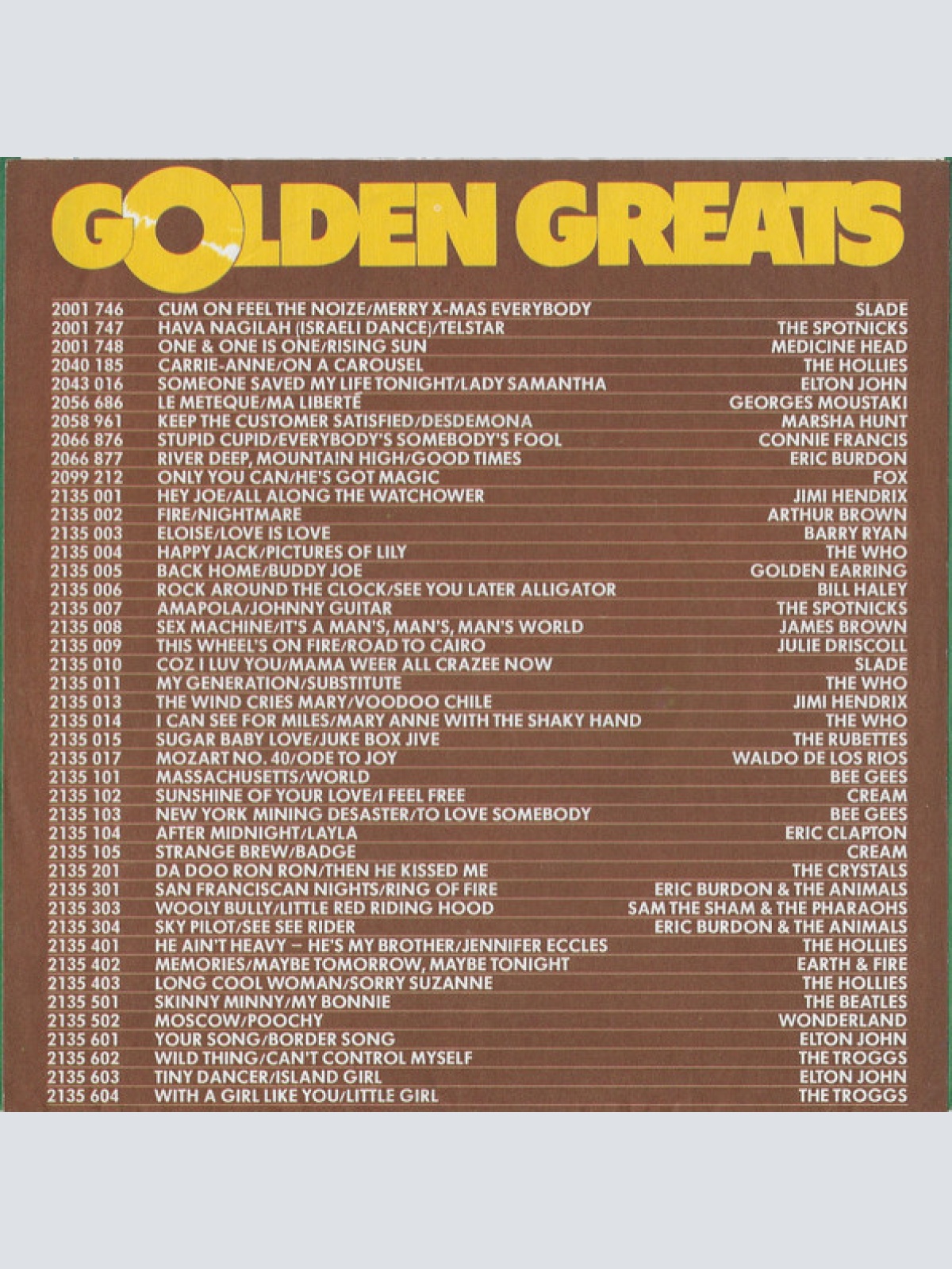 Vinyl / The Hollies - He Ain't Heavy, He's My Brother / Jennifer Eccles