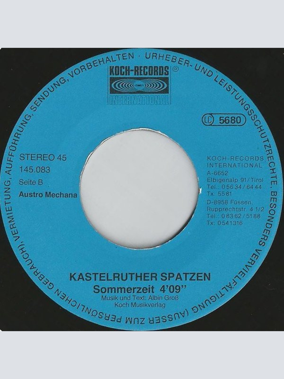 Vinyl / Kastelruther Spatzen - Das Mädchen Mit Den Erloschenen Augen