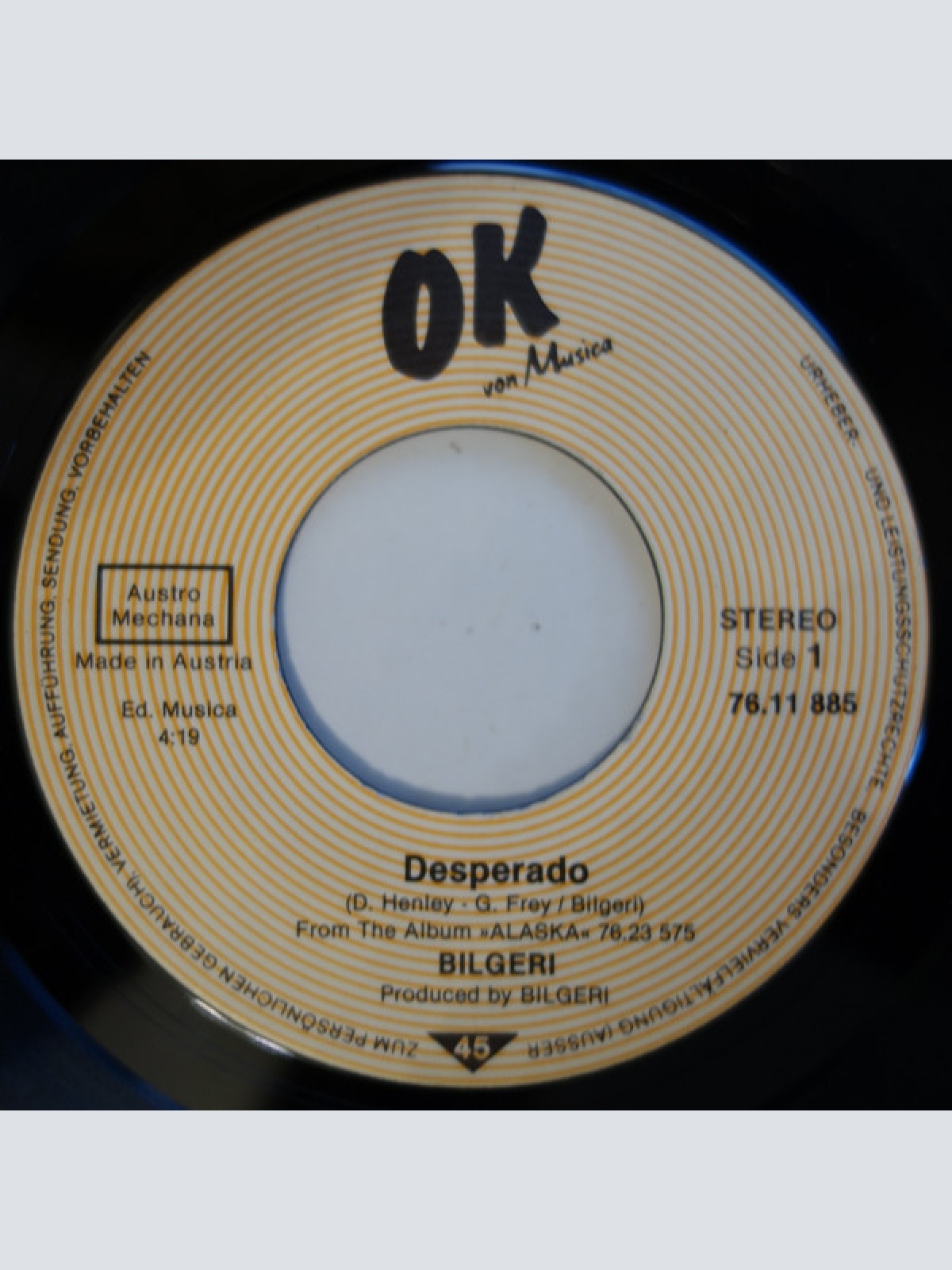Vinyl / Bilgeri - Desperado