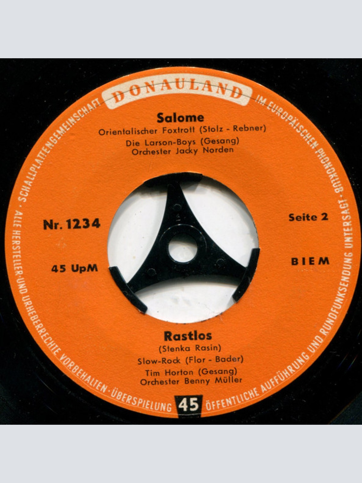 Vinyl / Peter Körber / Orchester Benny Müller / Die Larson-Boys* / Tim Horton (5) - Pigalle / Apache / Salome / Rastlos