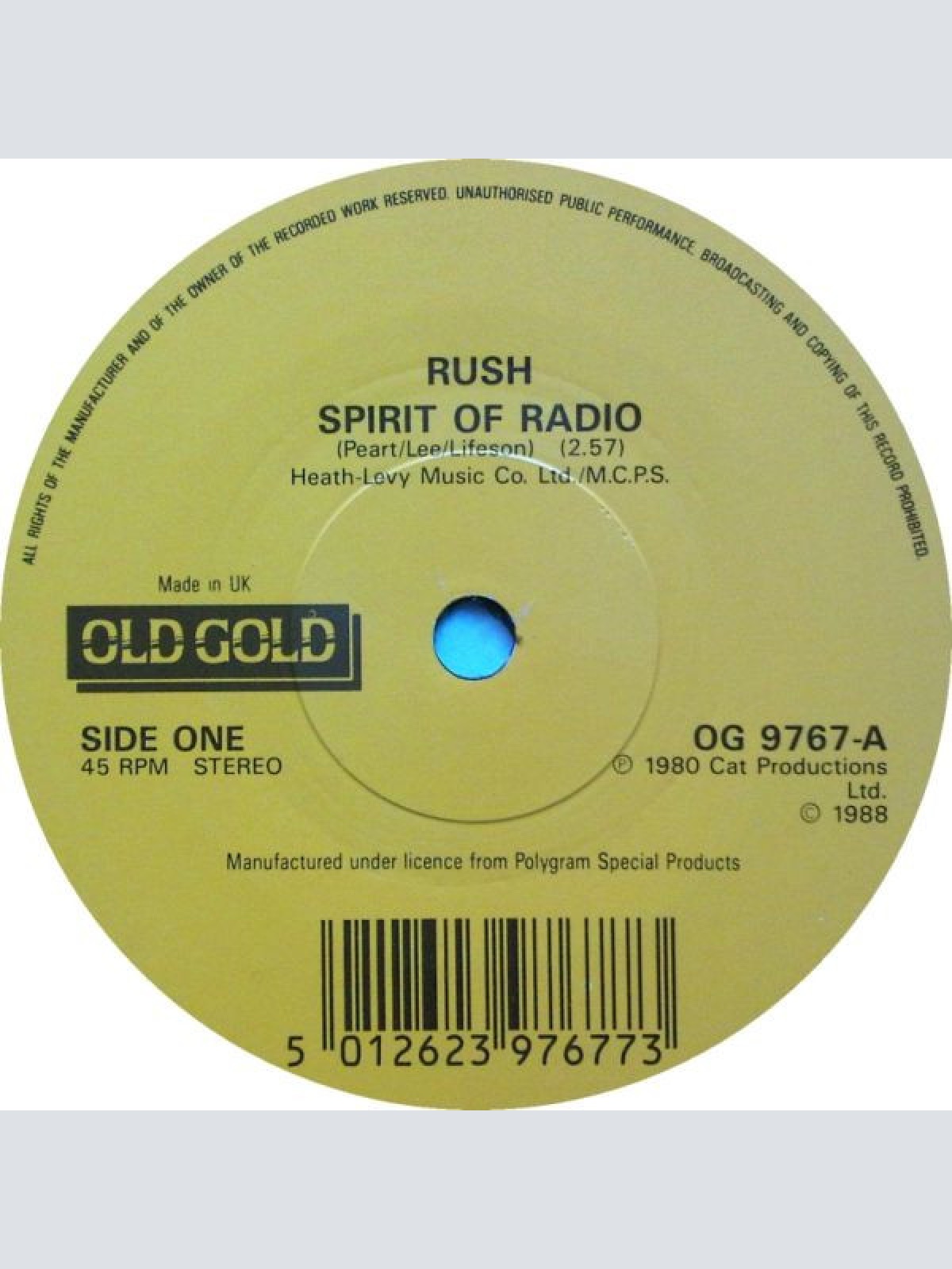 Vinyl / Rush - Spirit Of Radio