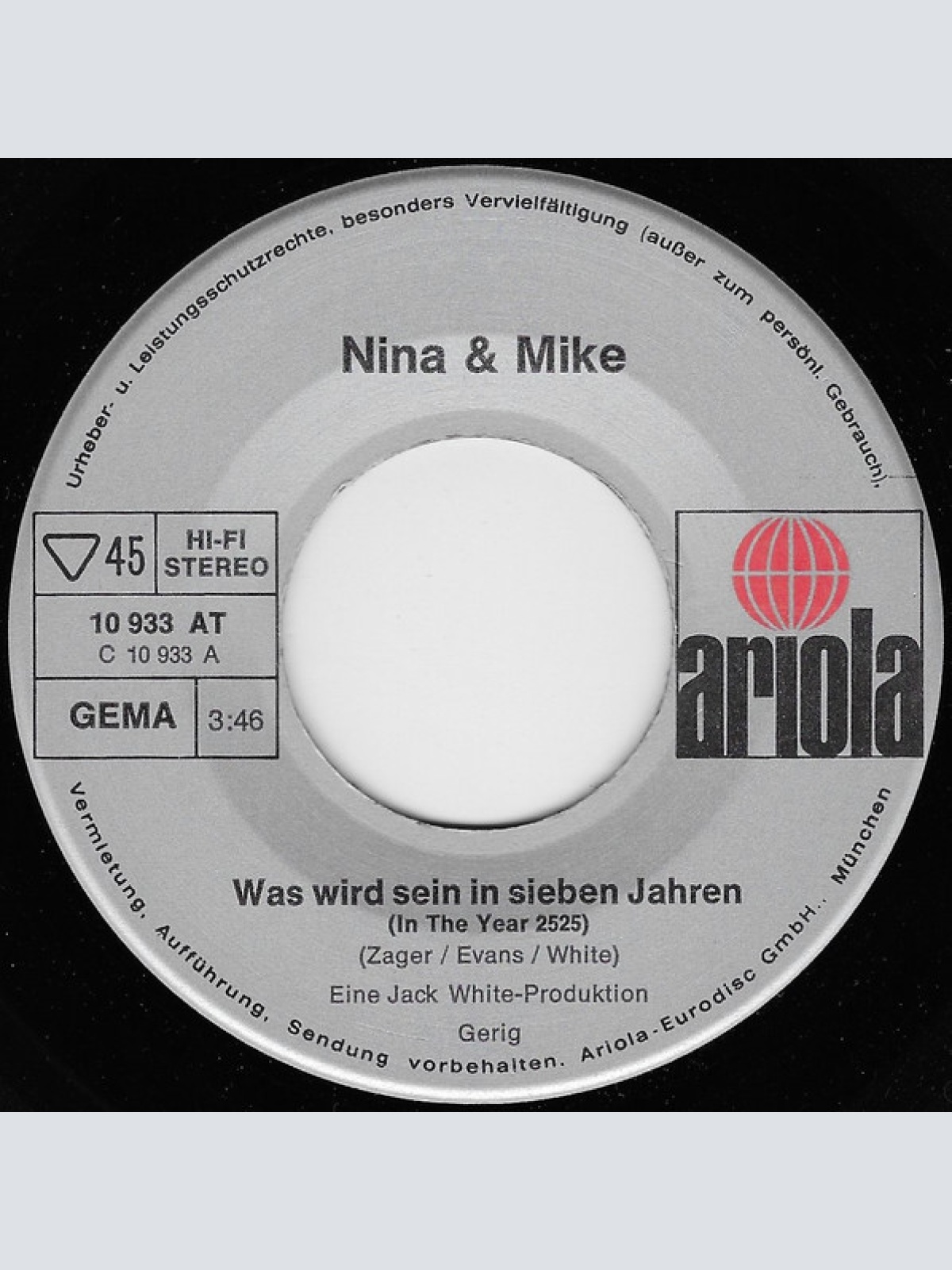 Vinyl / Nina & Mike - Was Wird Sein In Sieben Jahren / Wo Regen Fällt