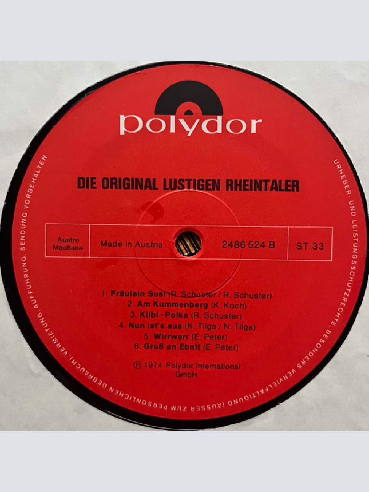 Vinyl / Die Lustigen Thumersbacher - Auf Der Alm Da Gibt's Koa Sünd