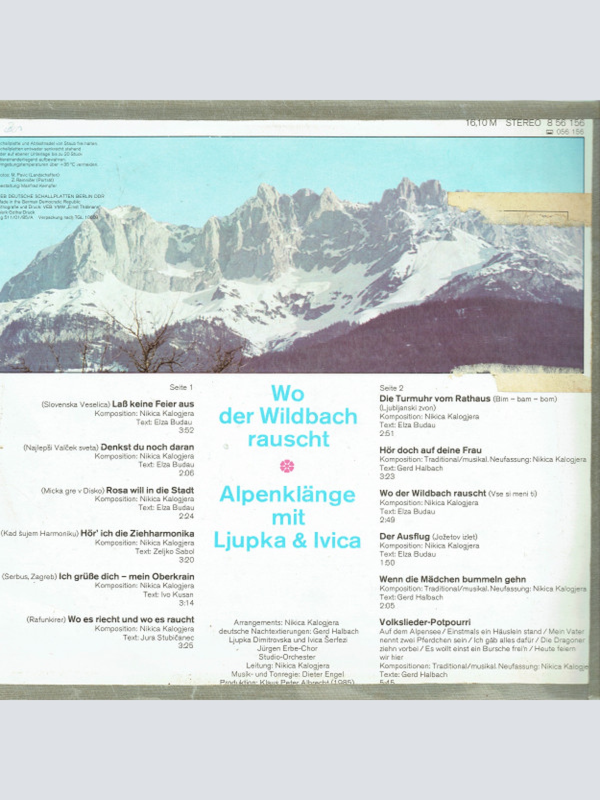 Vinyl / Ljupka & Ivica - Wo Der Wildbach Rauscht - Alpenklänge Mit Ljupka & Ivica