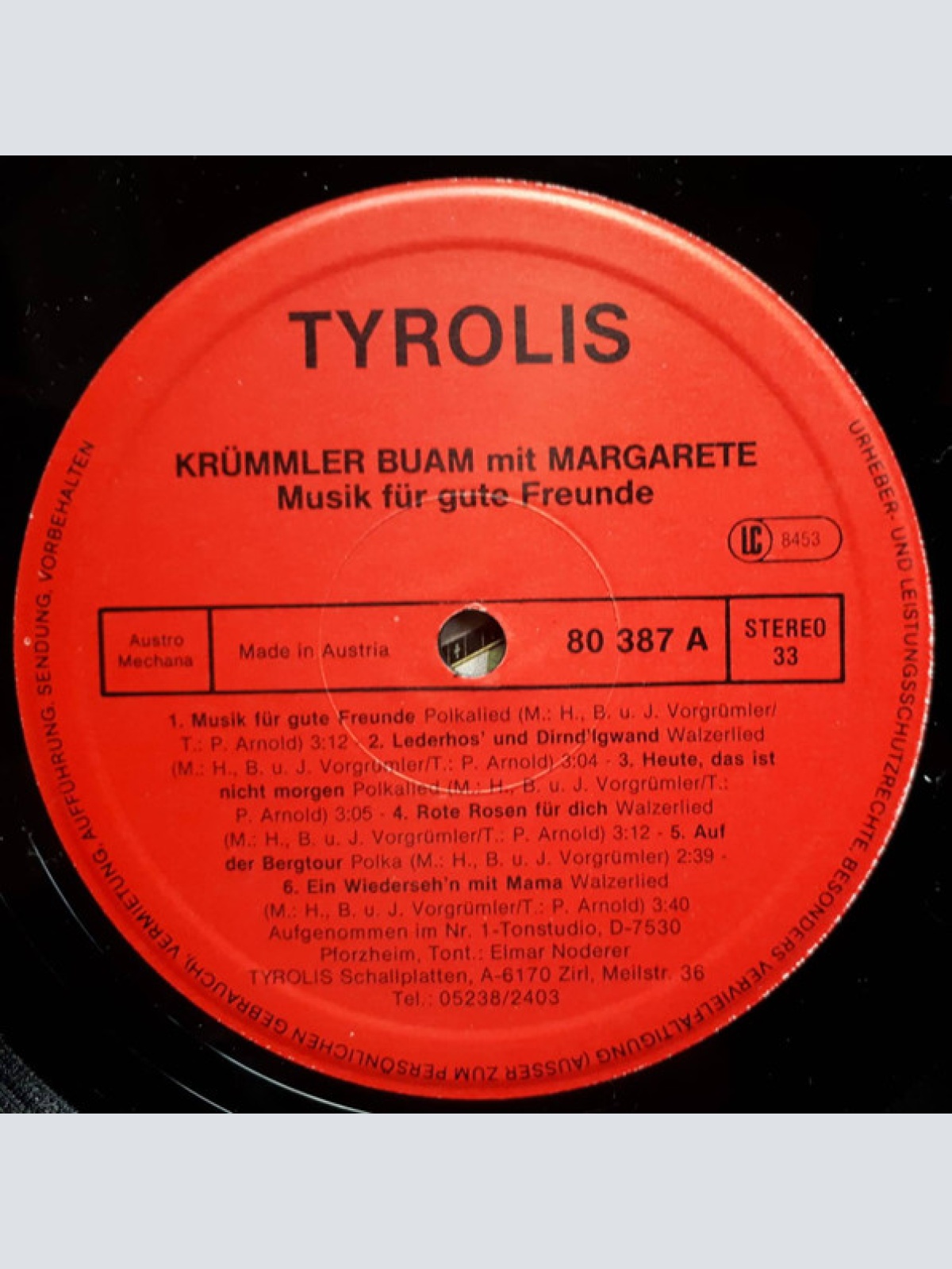 Vinyl / Krümmler Buam Mit Margarete* - Musik Für Gute Freunde