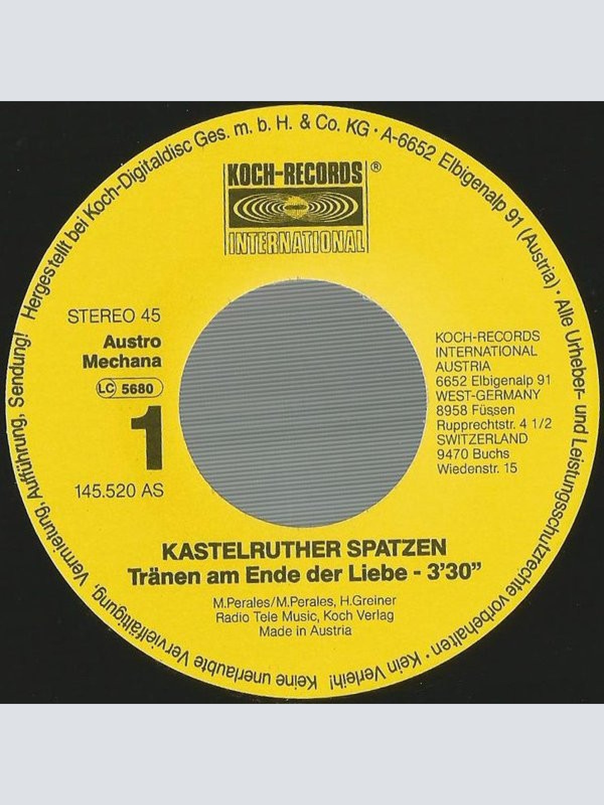 Vinyl / Kastelruther Spatzen - Tränen Am Ende Der Liebe