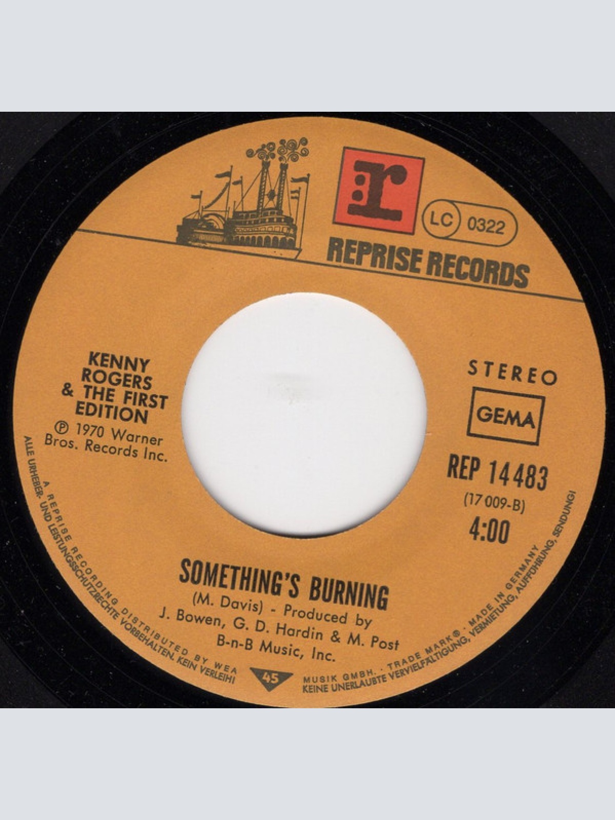 Vinyl / Kenny Rogers & The First Edition - Ruby, Don't Take Your Love To Town / Something's Burning