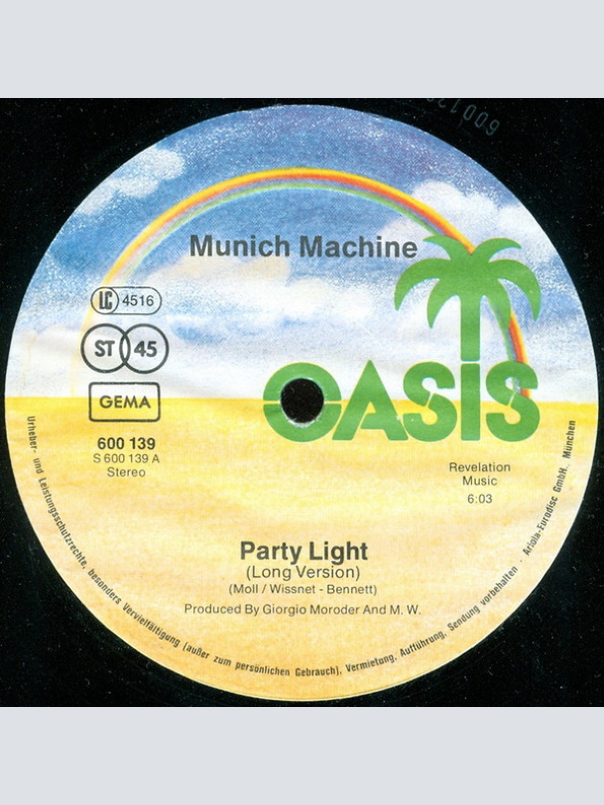 Vinyl / Munich Machine - Party Light (Long Version)