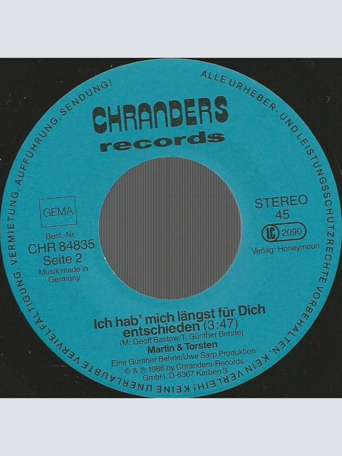 Vinyl / Martin & Torsten - Hinter Dem Regenbogen