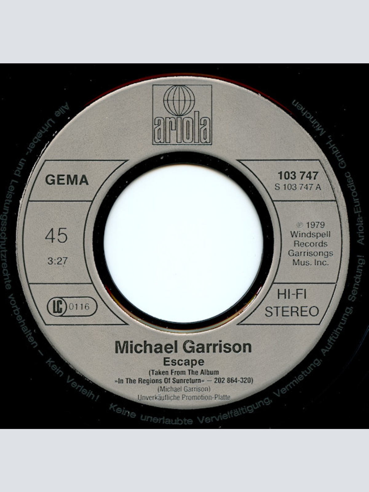Vinyl / Michael Garrison - Escape