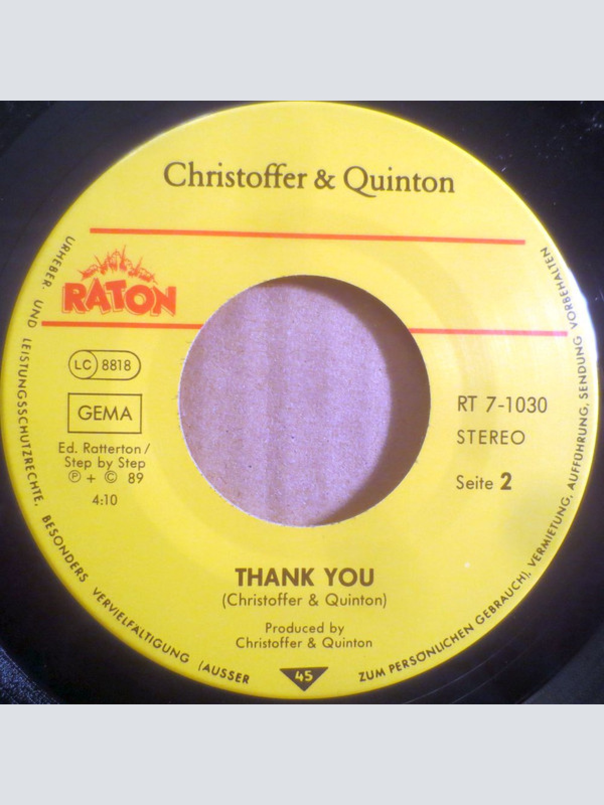 Vinyl / Christoffer & Quinton - Sad Try