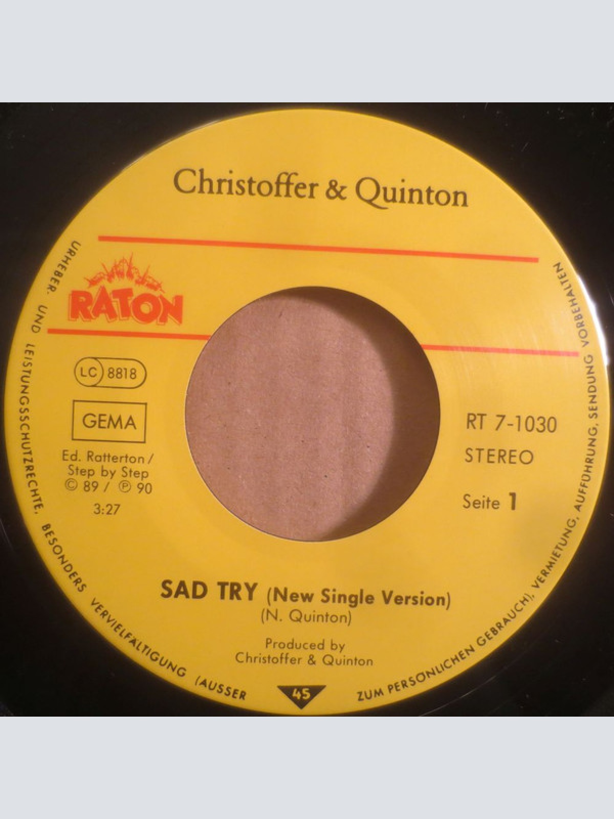 Vinyl / Christoffer & Quinton - Sad Try