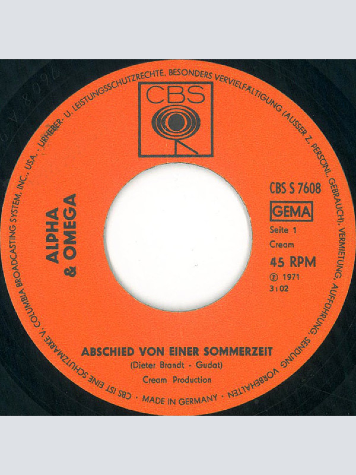 Vinyl / Alpha & Omega (5) - Abschied Von Einer Sommerzeit