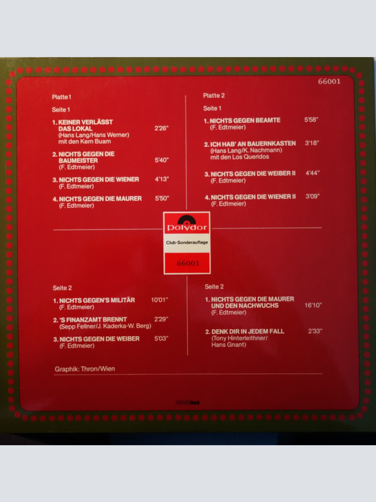 Vinyl / Fritz Edtmeier - Seine Grossen Erfolge