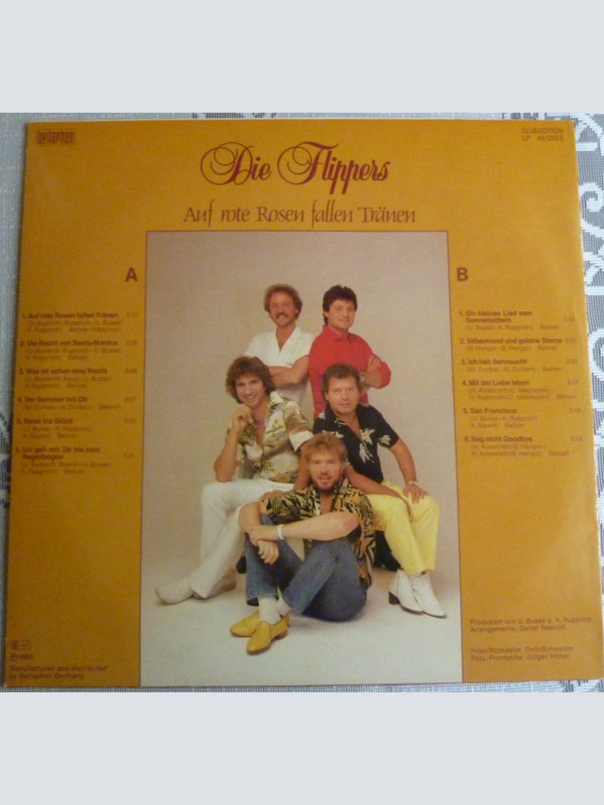 Vinyl / Die Flippers - Auf Rote Rosen Fallen Tränen