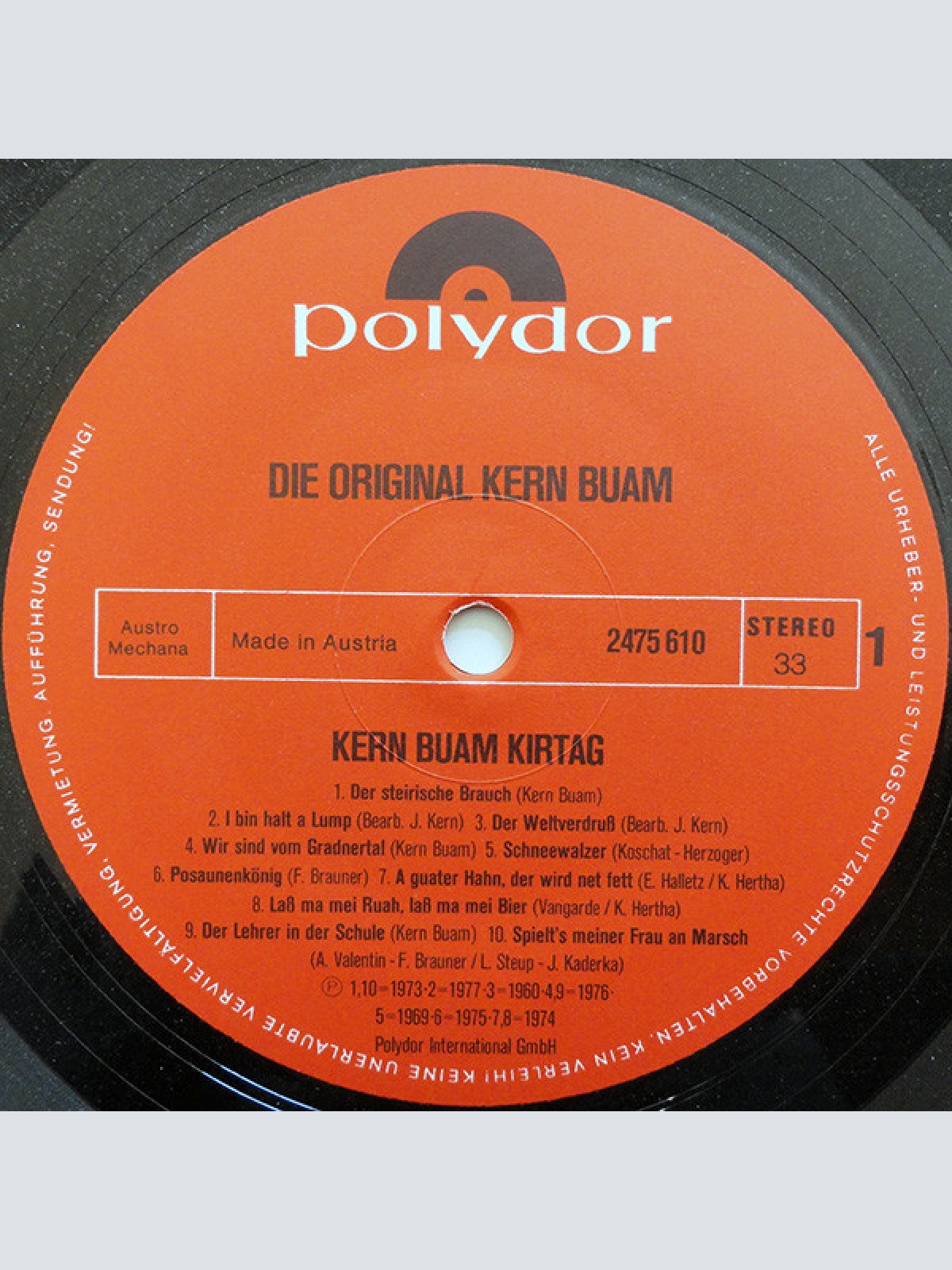 Vinyl / Kern Buam* - Kern Buam Kirtag (Die 20 Größten Erfolge)