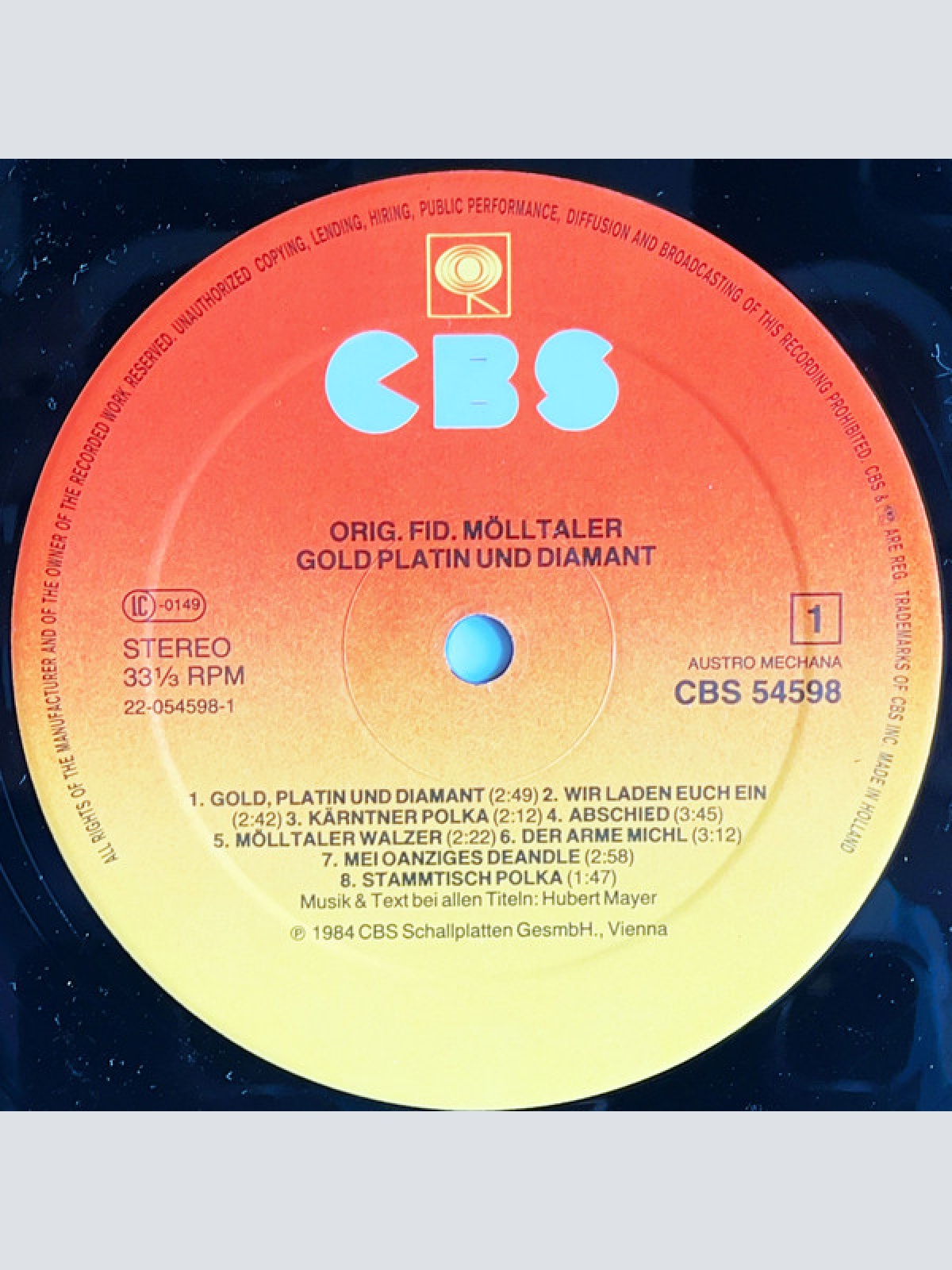 Vinyl / Orig. Fid. Mölltaler* - Gold Platin Und Diamant