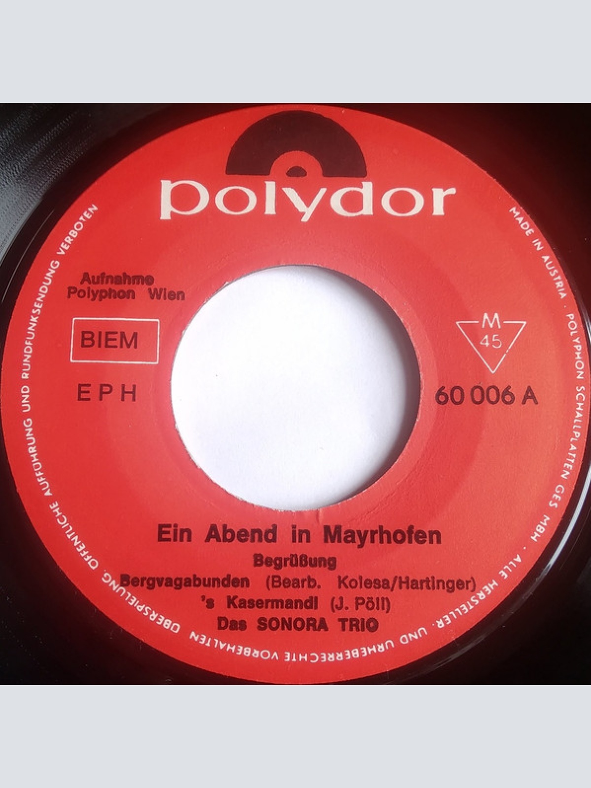 Vinyl / Das Sonora Trio* - Ein Abend In Mayrhofen