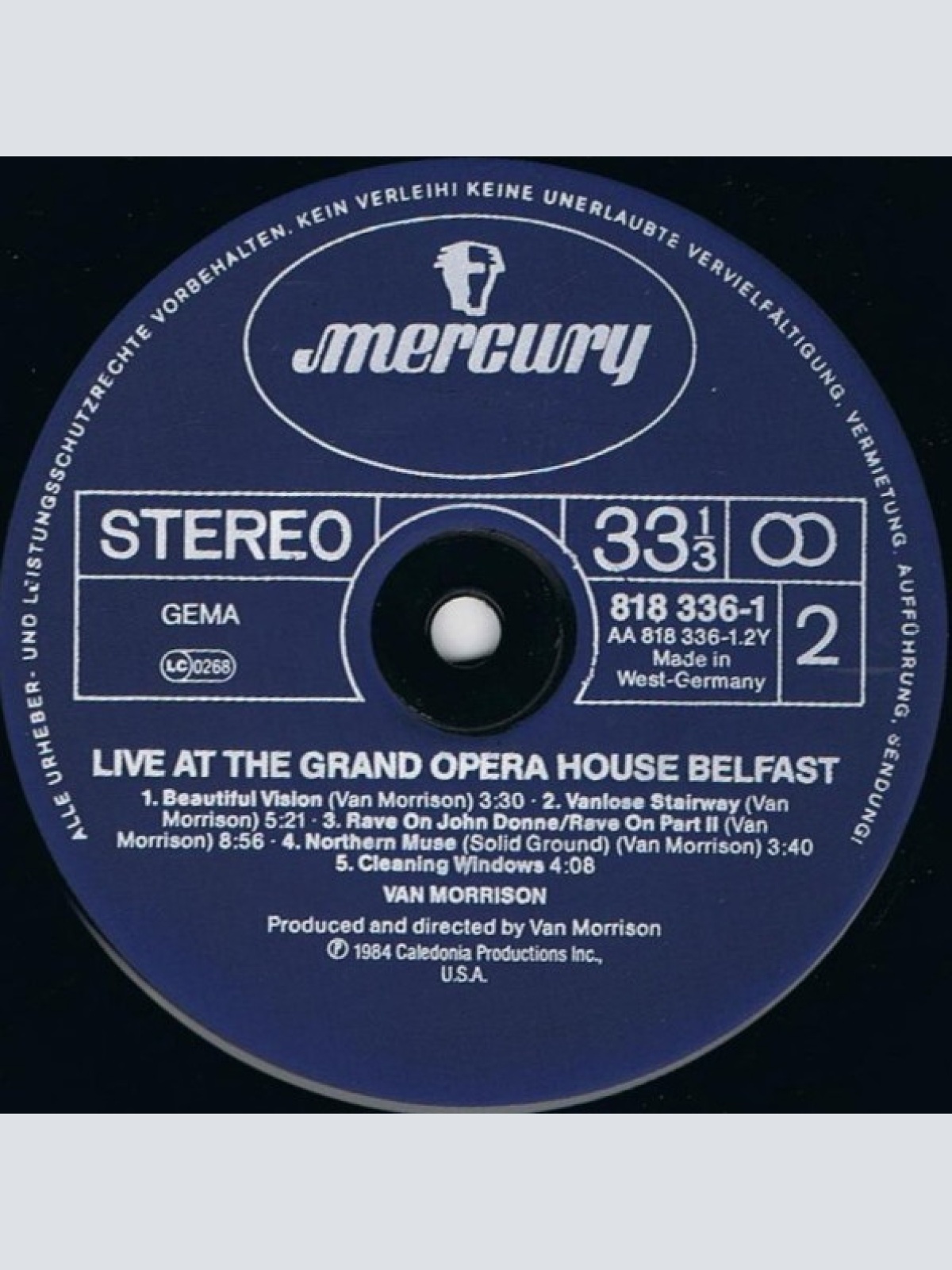 Vinyl / Van Morrison - Live At The Grand Opera House Belfast