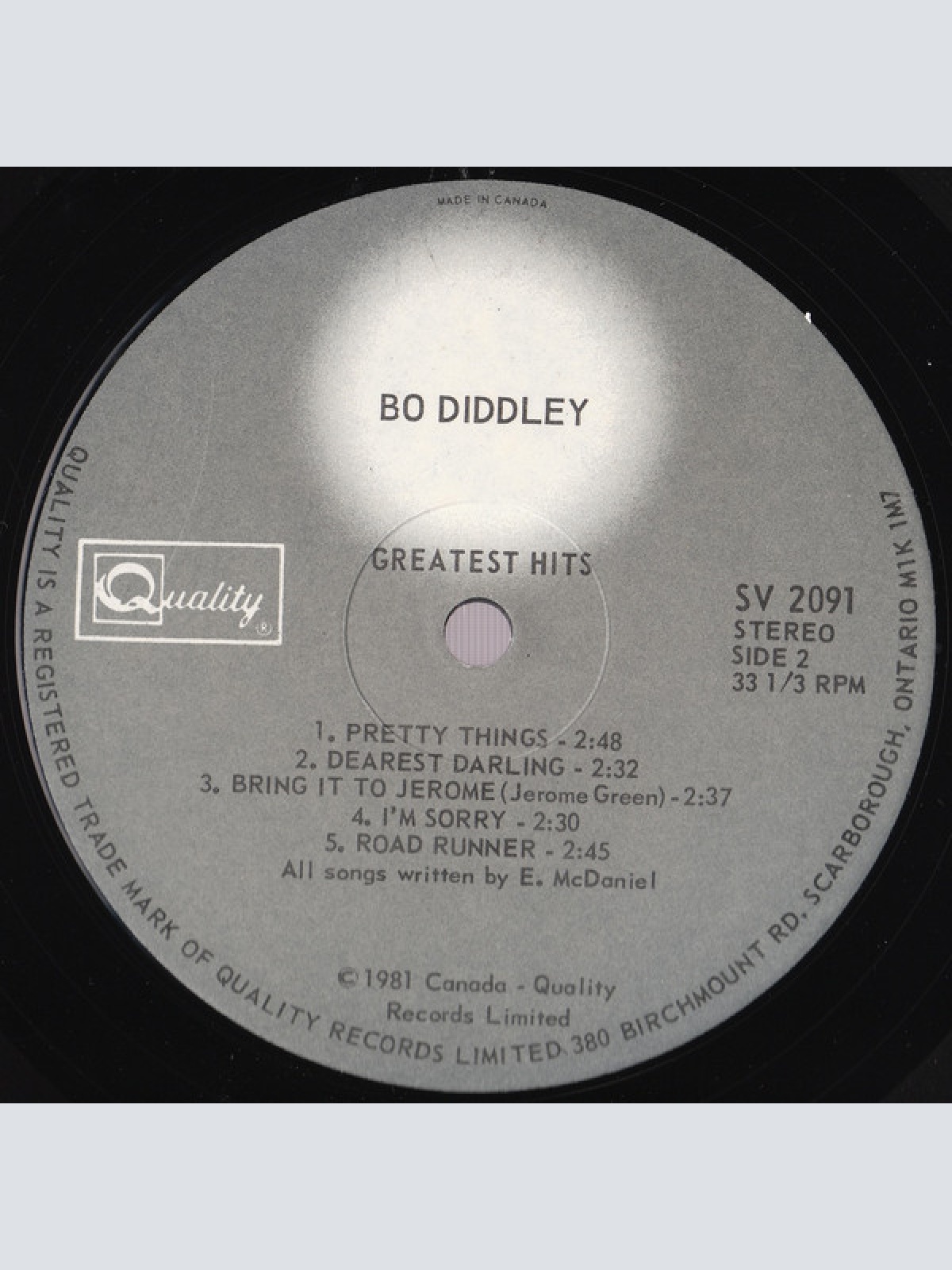 Vinyl / Bo Diddley - The Greatest Hits Of Bo Diddley
