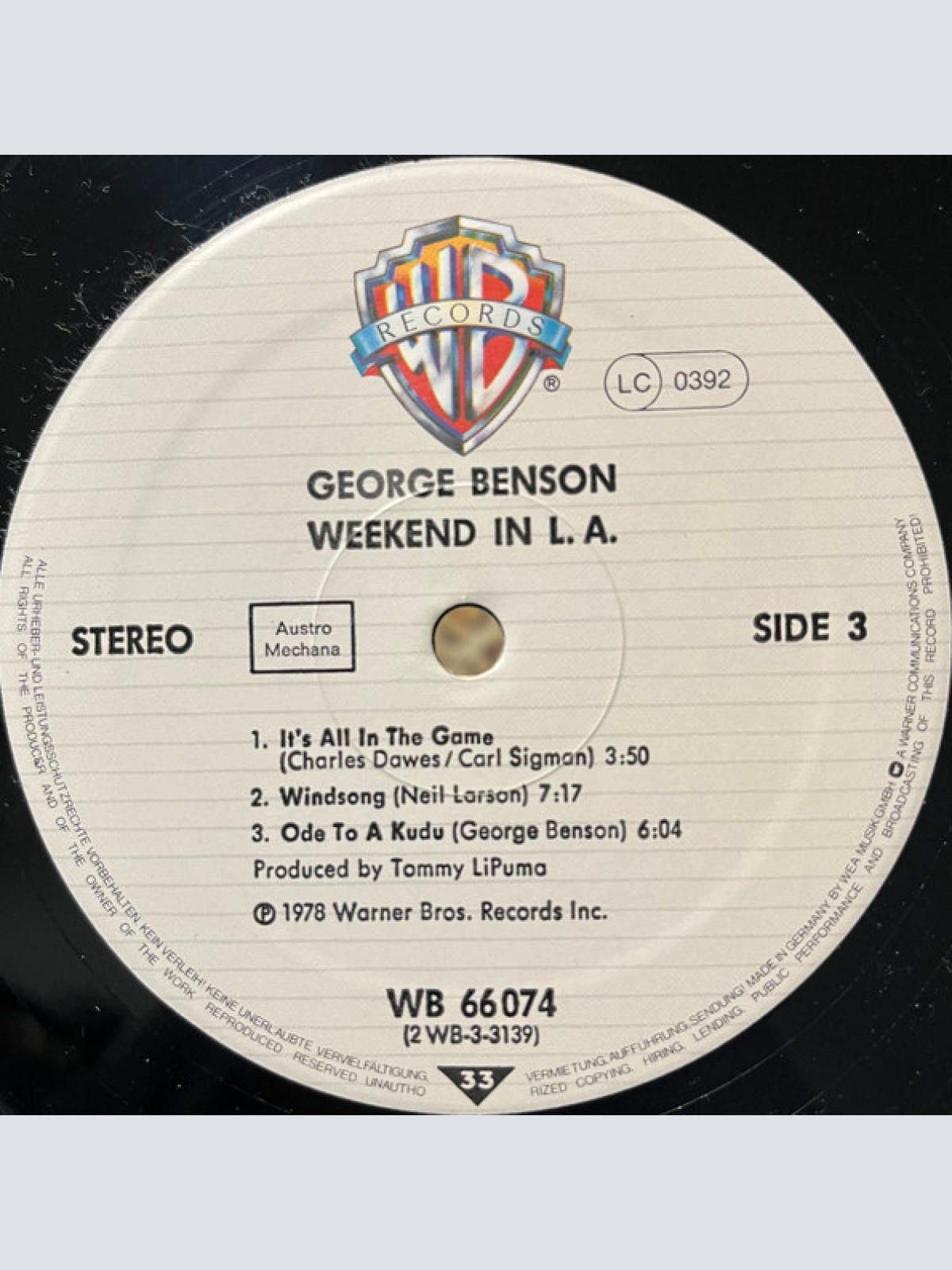 Vinyl / George Benson - Weekend In L.A.