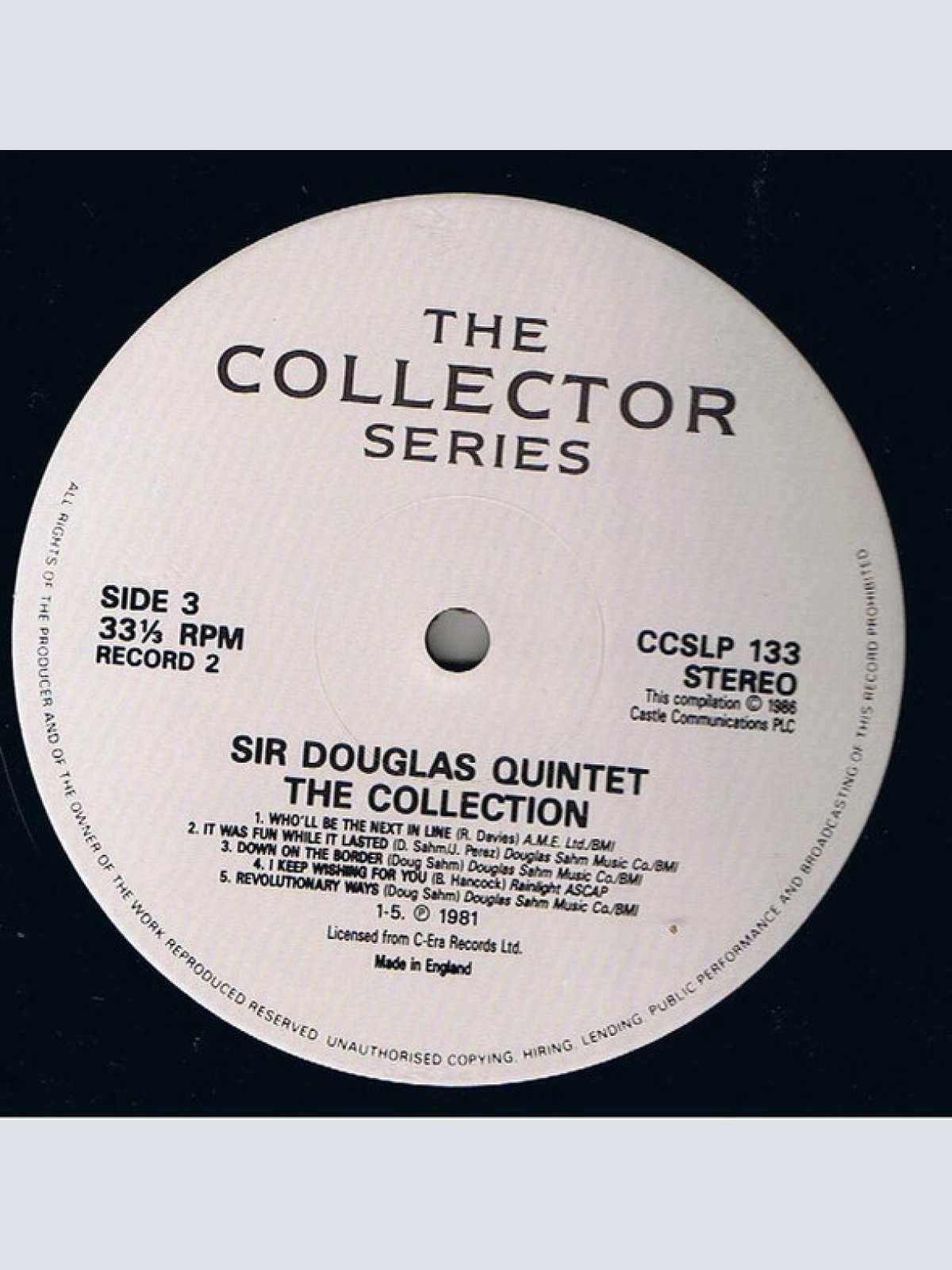 Vinyl / Sir Douglas Quintet - The Collection