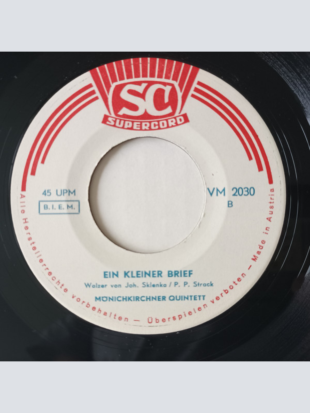 Vinyl / Mönichkirchner-Quintett - Das Sommersprossige Dirnderl / Ein Kleiner Brief