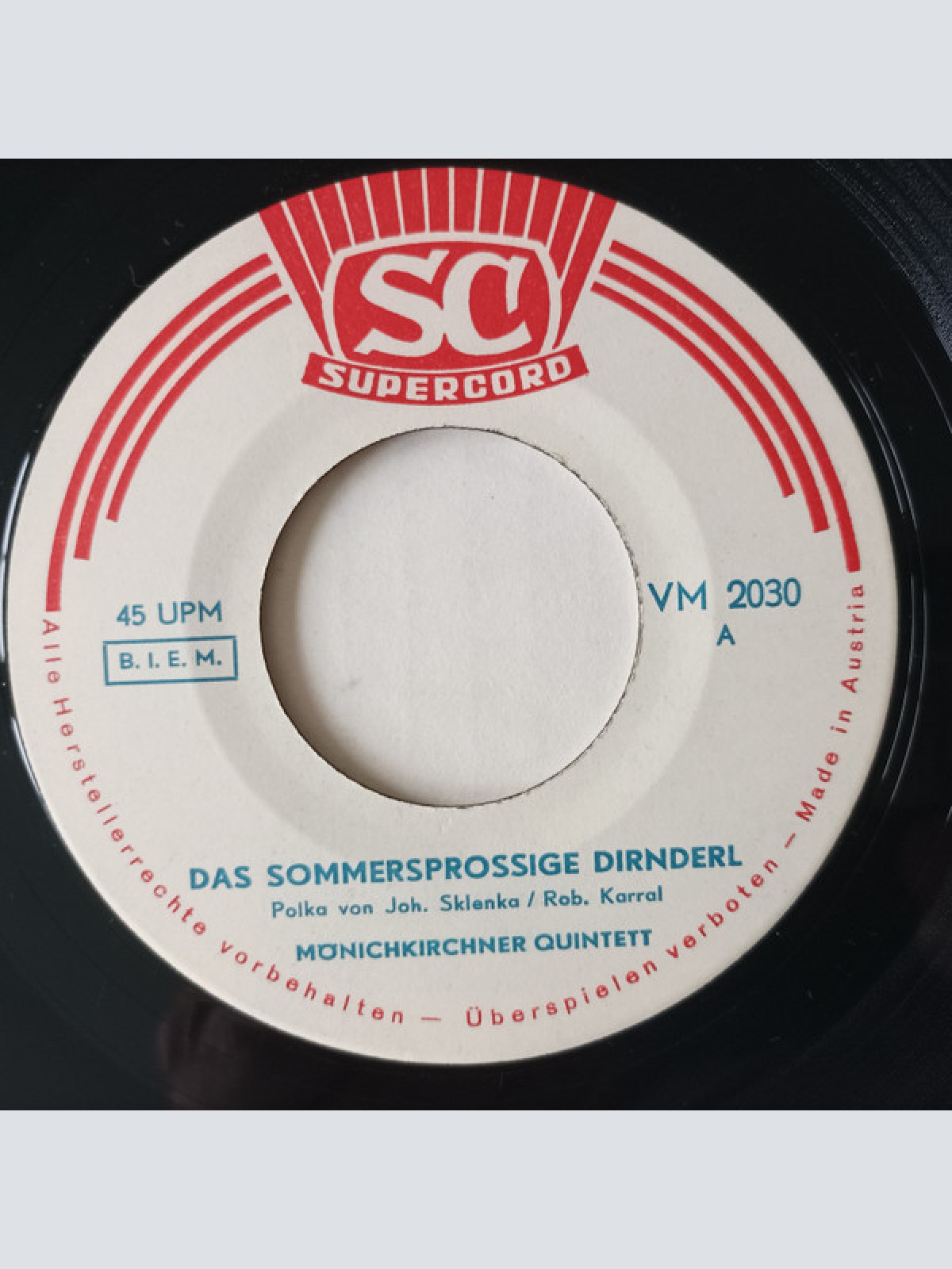 Vinyl / Mönichkirchner-Quintett - Das Sommersprossige Dirnderl / Ein Kleiner Brief