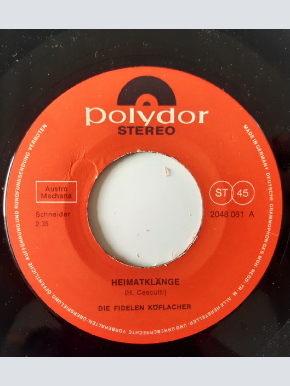 Vinyl / Die Fidelen Köflacher - Heimatklänge