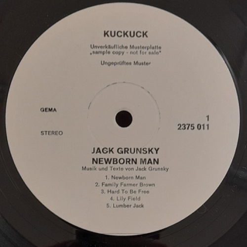 Vinyl / Jack Grunsky - Newborn Man