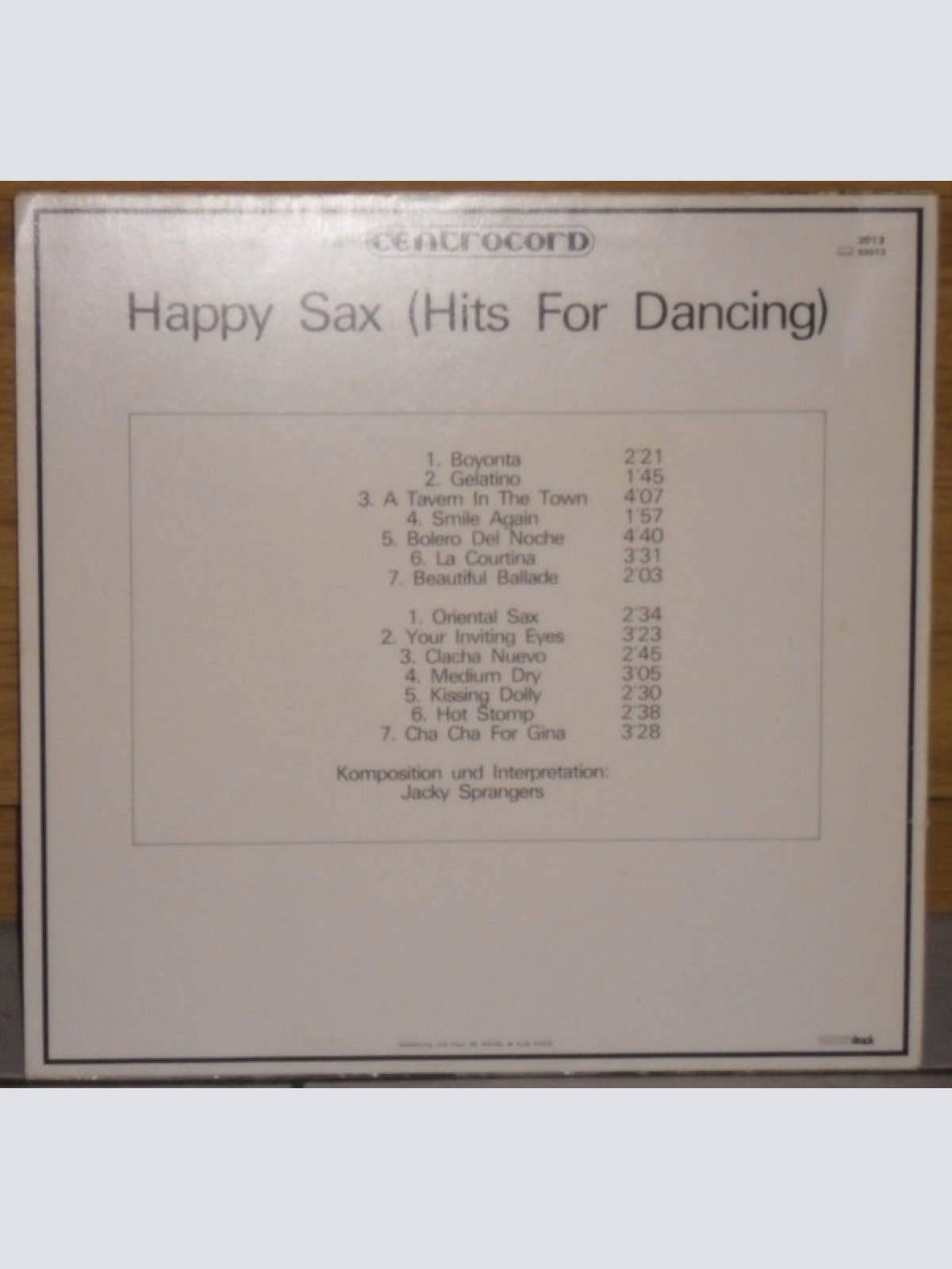 Vinyl / Jackie Sprangers - Happy Sax (Hits For Dancing)