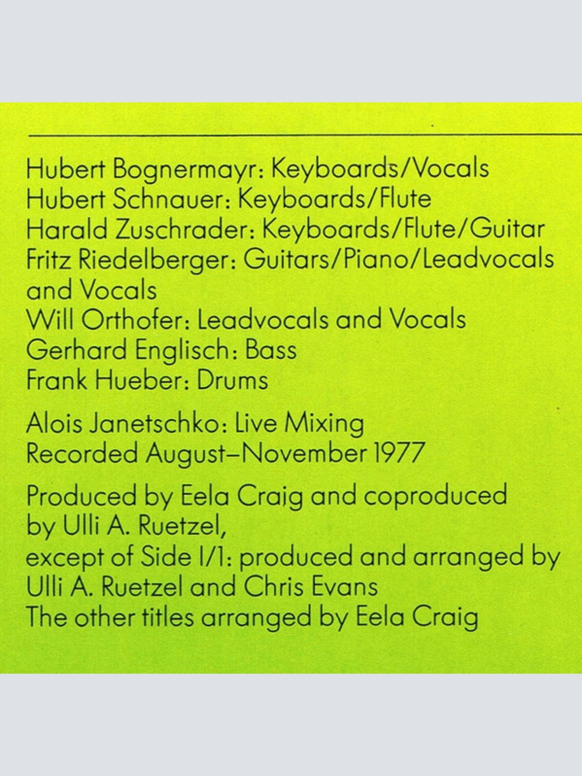 Vinyl / Eela Craig - Hats Of Glass