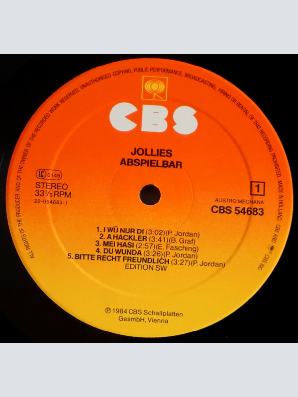 Vinyl / Jollies* - Abspielbar