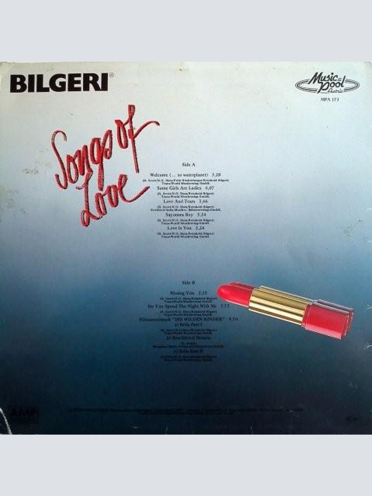 Vinyl / Bilgeri®* - Songs Of Love