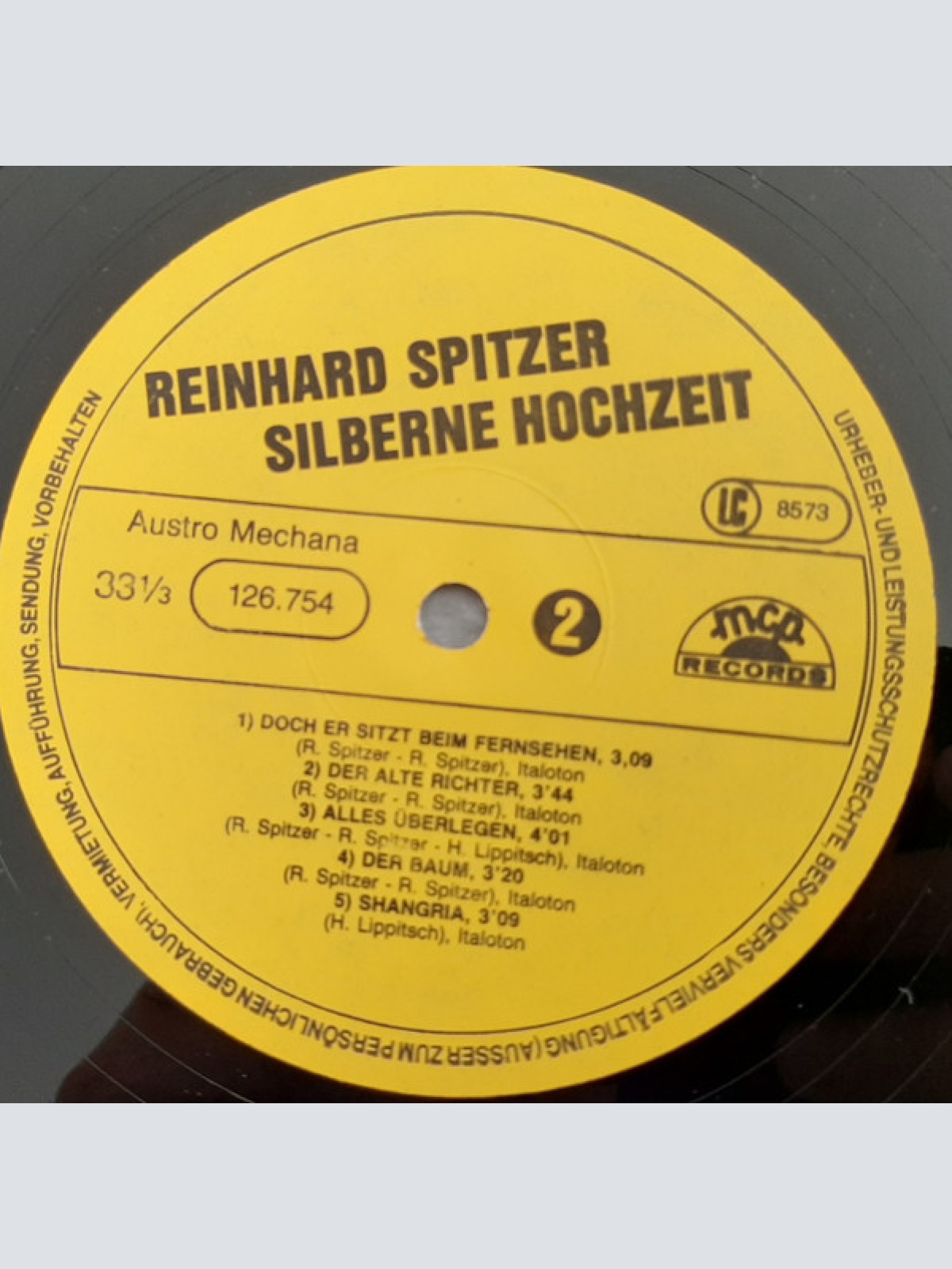 Vinyl / Reinhard Spitzer - Silberne Hochzeit