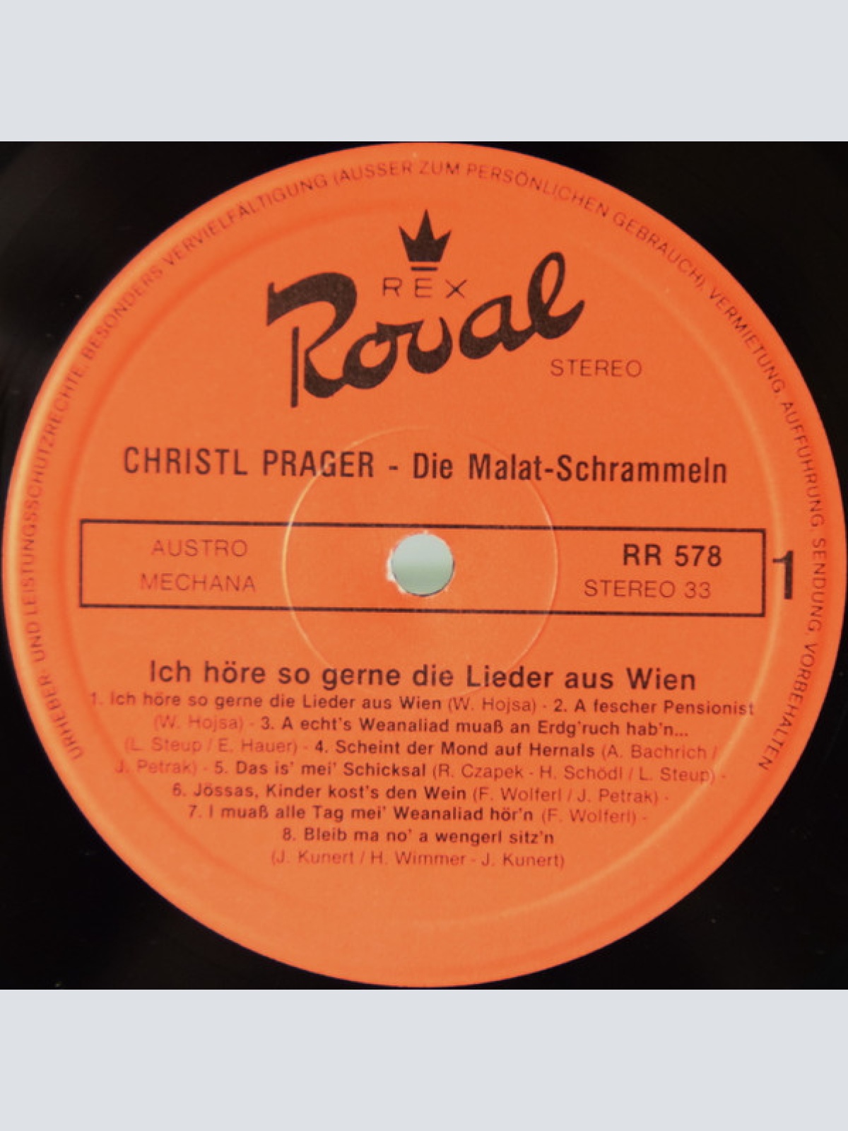Vinyl / Christl Prager, Die Malat-Schrammeln* - Ich Höre So Gerne Die Lieder Aus Wien