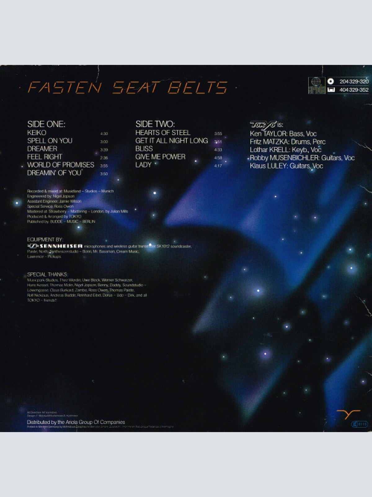 Vinyl / Tokyo (4) - Fasten Seat Belts