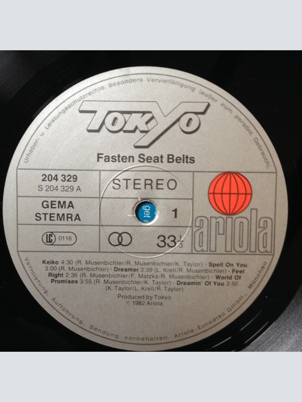 Vinyl / Tokyo (4) - Fasten Seat Belts