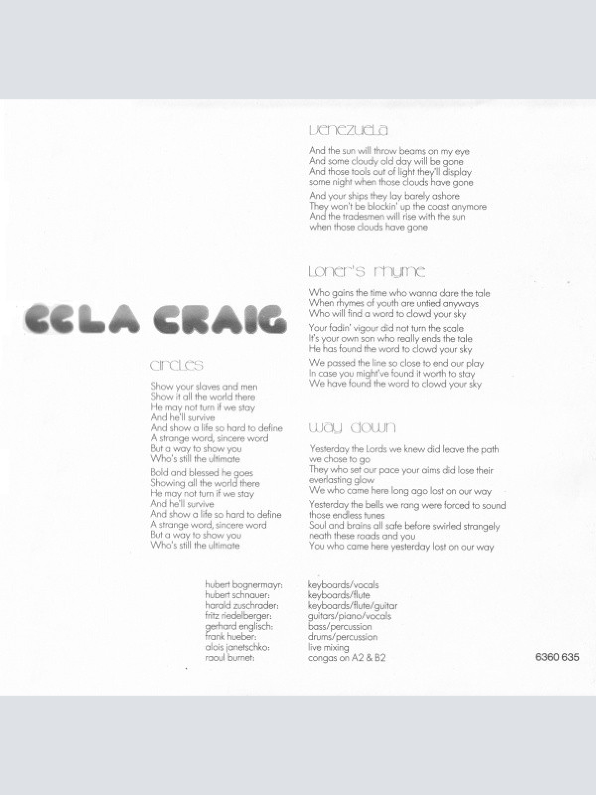 Vinyl / Eela Craig - One Niter