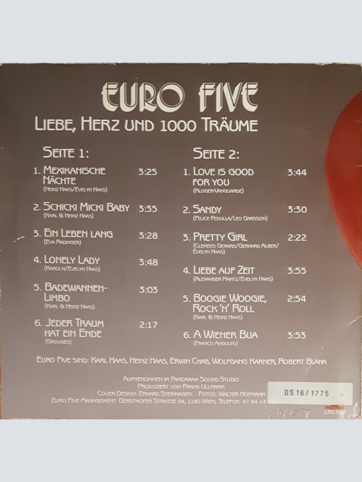 Vinyl / Euro-Five - Liebe, Herz Und 1000 Träume
