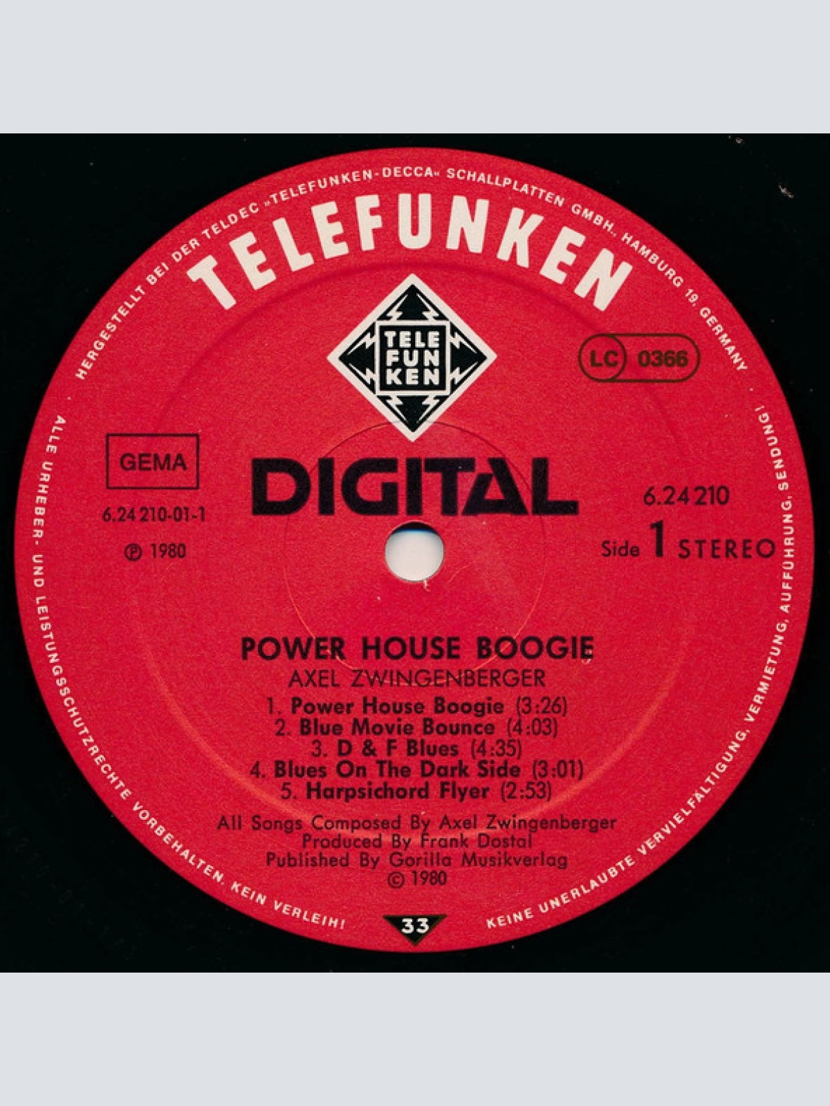 Vinyl / Axel Zwingenberger Feat. Roy Dyke - Power House Boogie