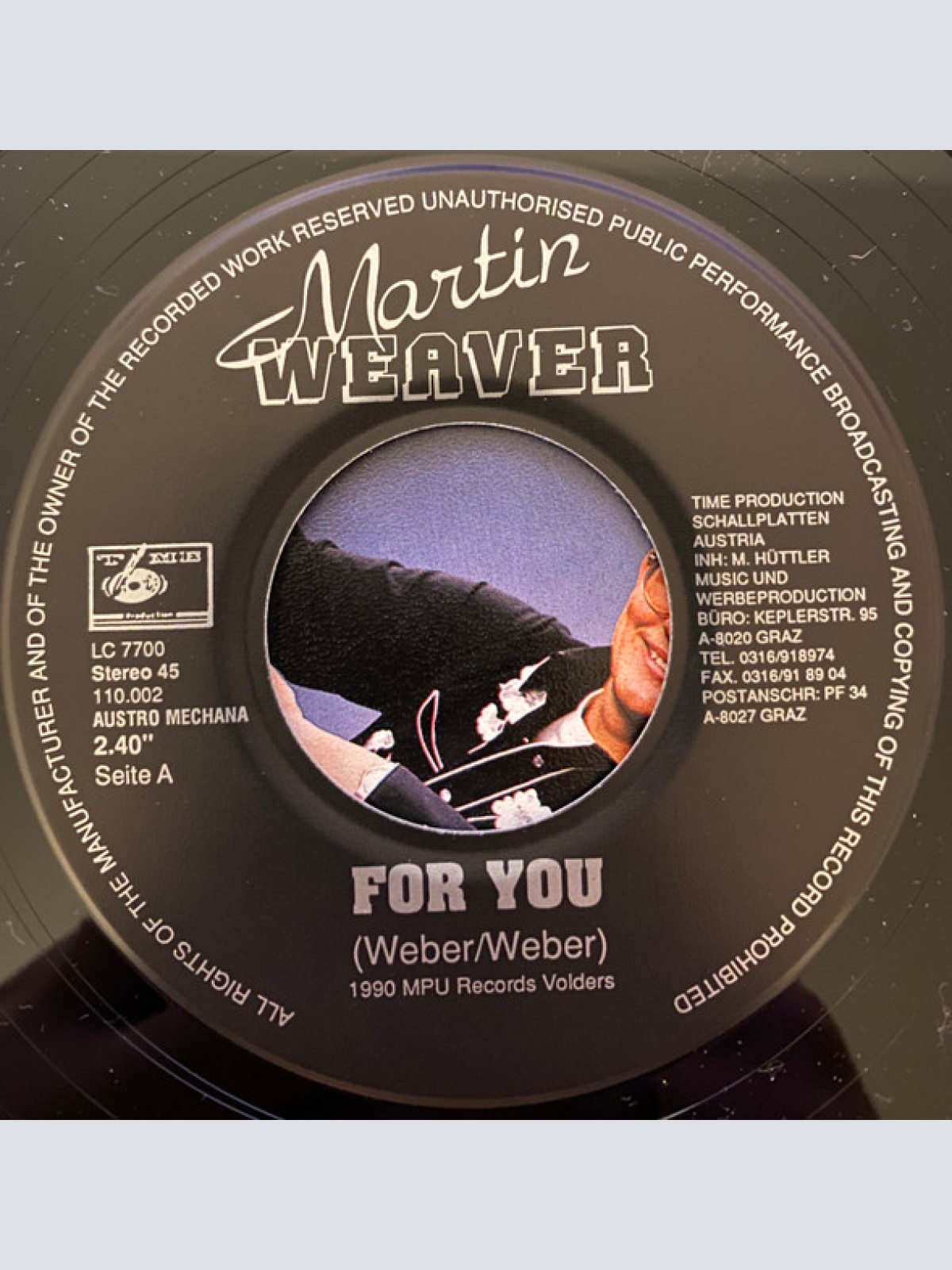 Vinyl / Martin Weaver (2) - For You / Take My Mind