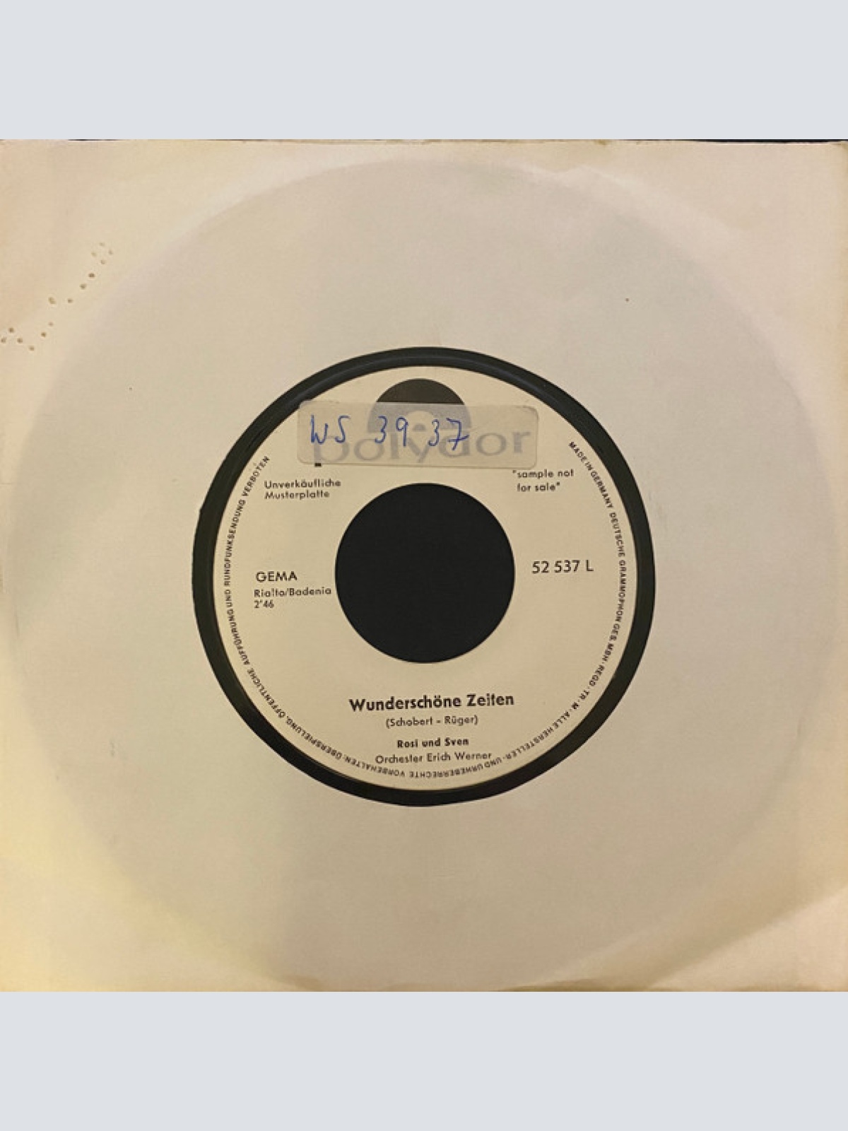 Vinyl / Rosi* Und Sven* - Wunderschöne Zeiten / Zwei Vagabunden