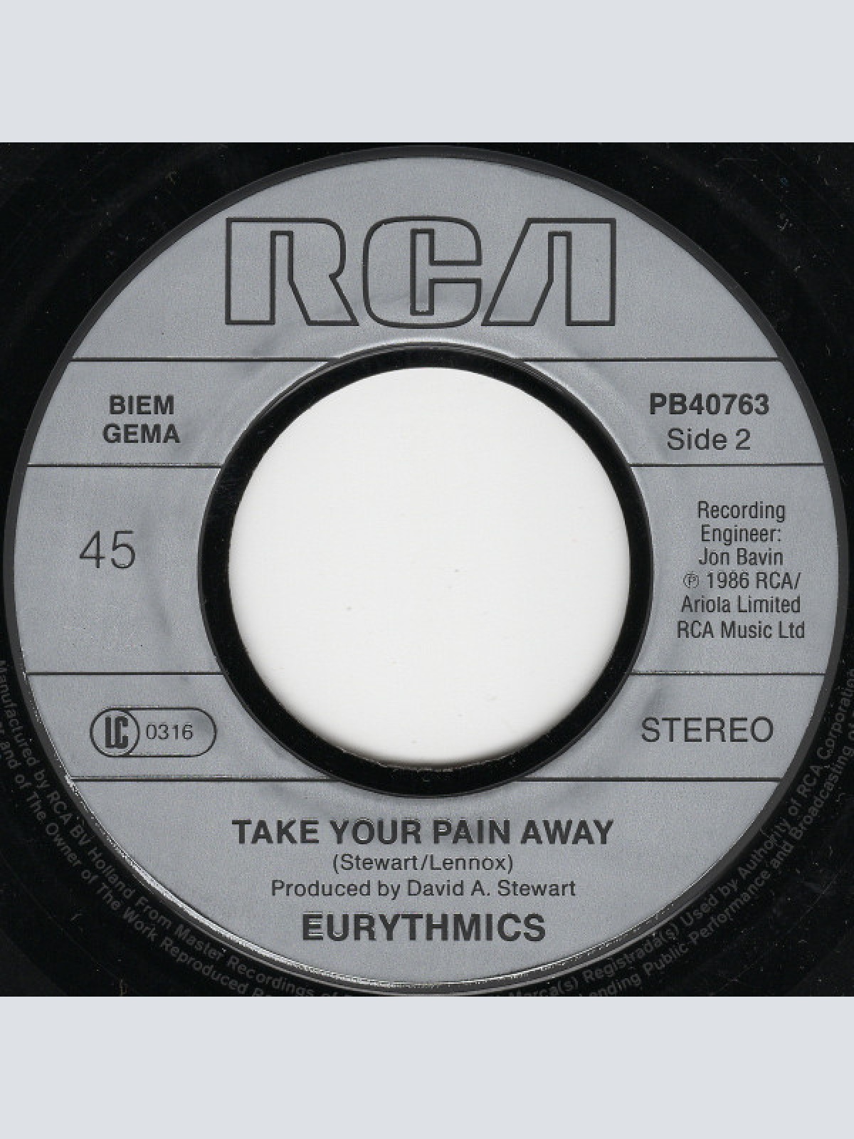 Vinyl / Eurythmics - When Tomorrow Comes