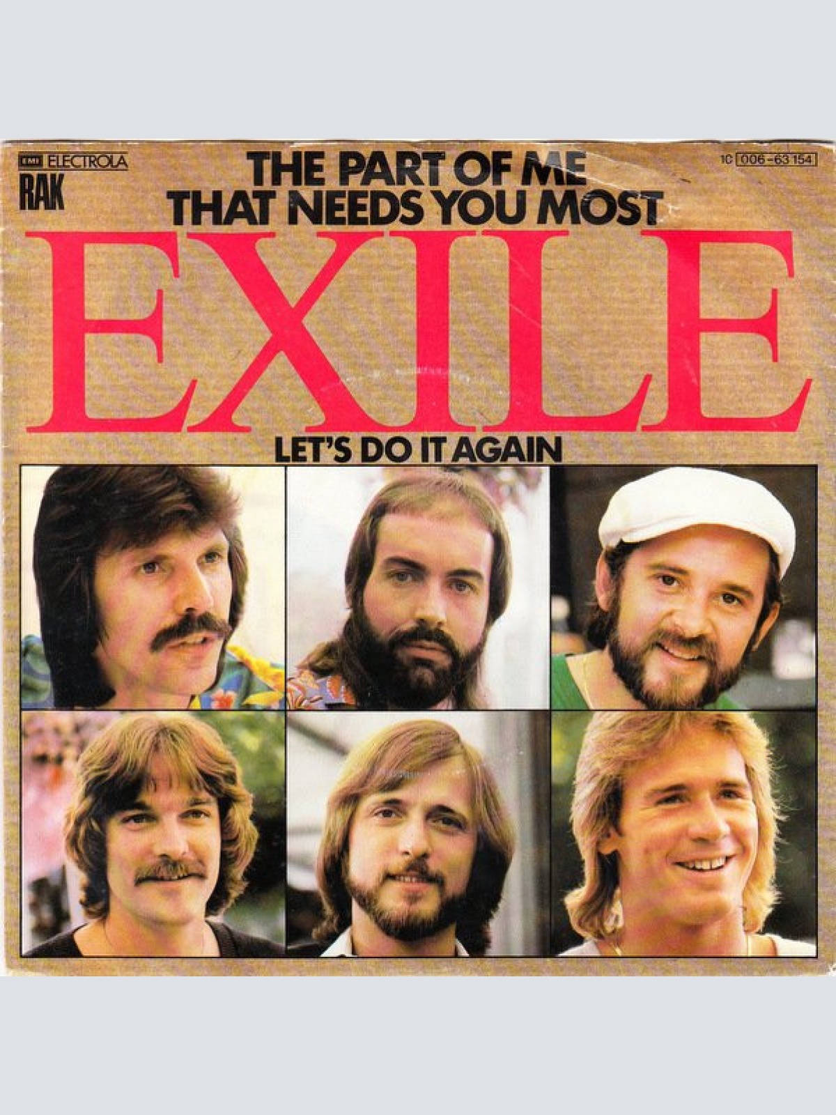 Vinyl / Exile (7) - The Part Of Me That Needs You Most