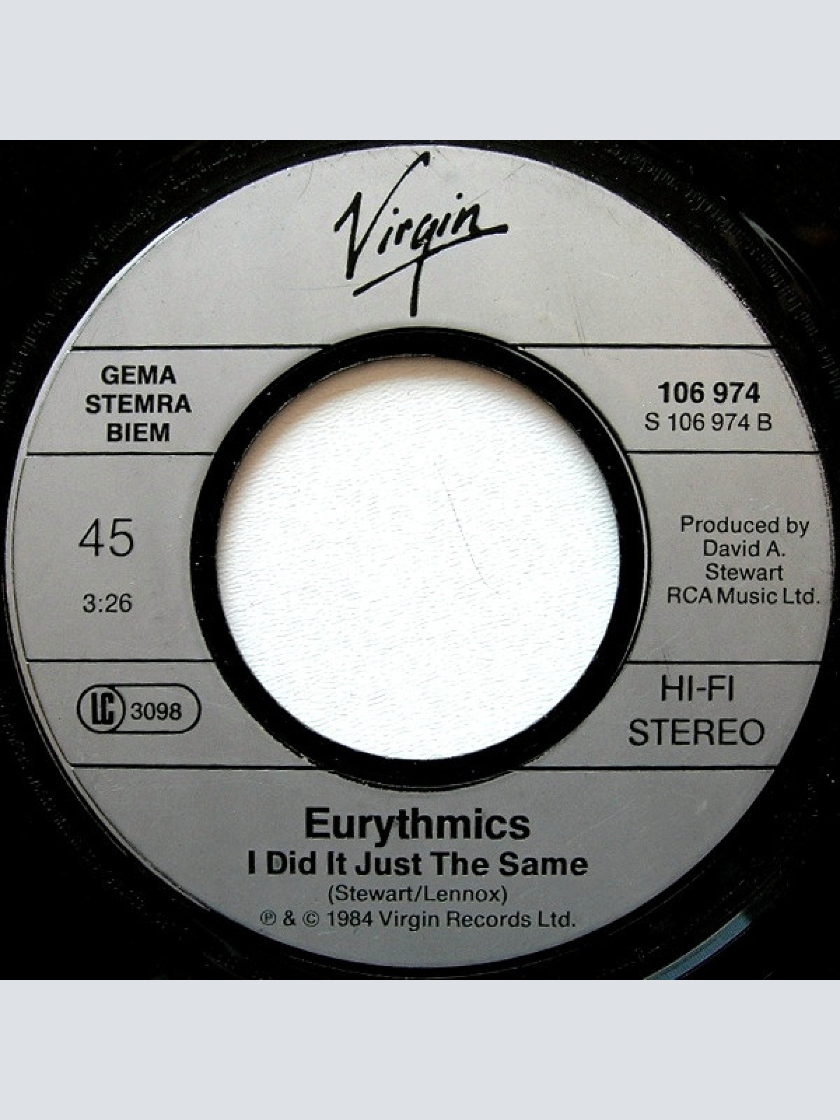 Vinyl / Eurythmics - Sexcrime (Nineteen Eighty ▪ Four)