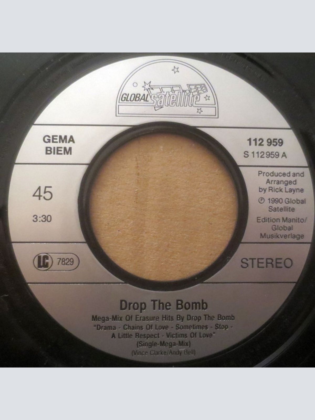 Vinyl / Drop The Bomb - Megamix Of Erasure Hits