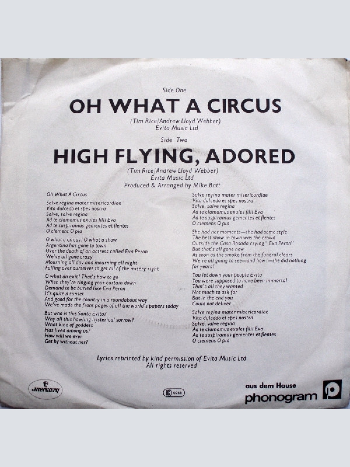 Vinyl / David Essex - Oh What A Circus