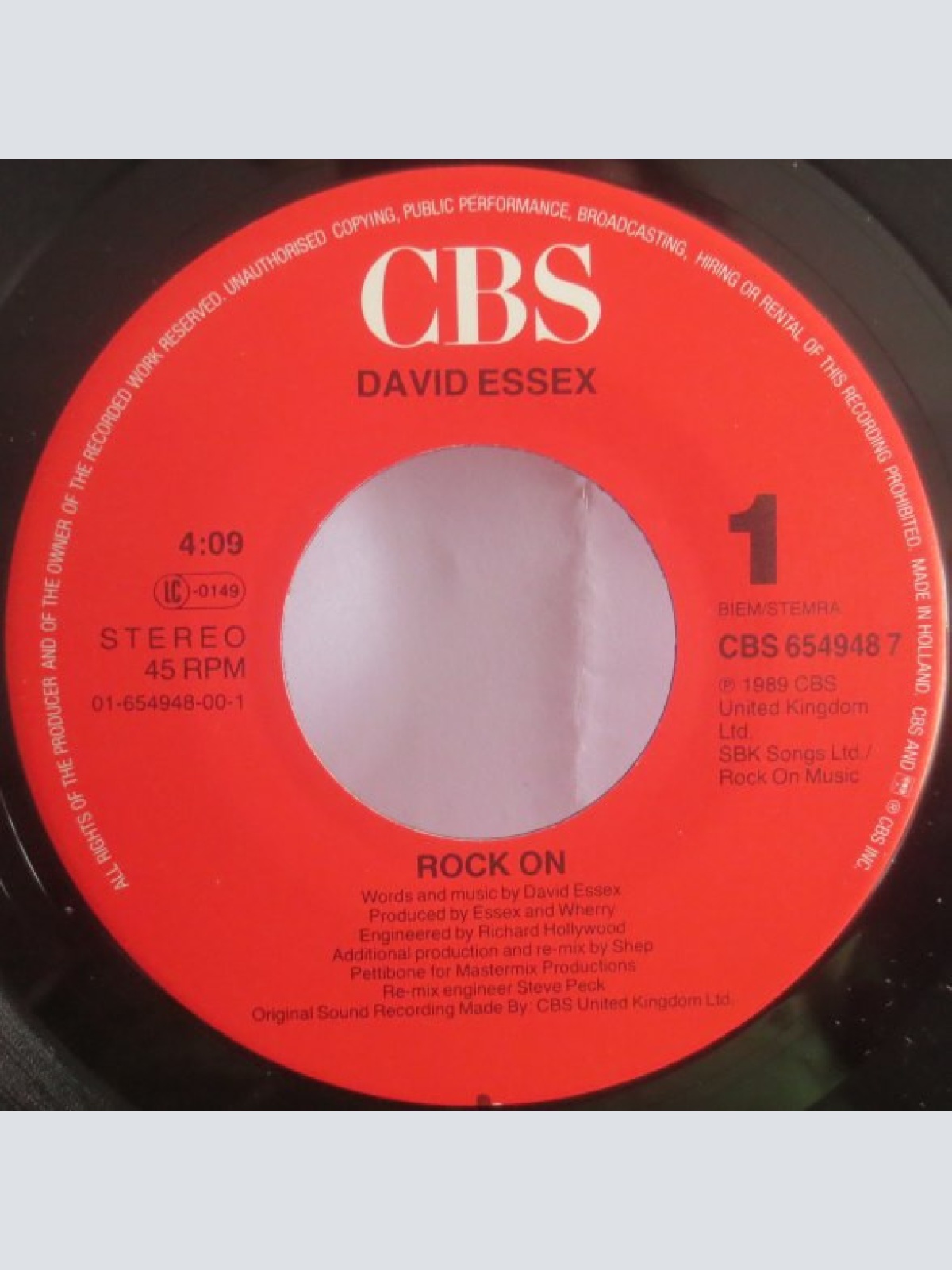 Vinyl / David Essex - Rock On (A Shep Pettibone Remix)